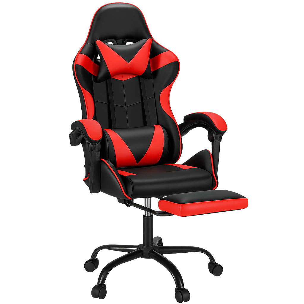 Artiss 2 Point Massage Gaming Chair - Red & Black