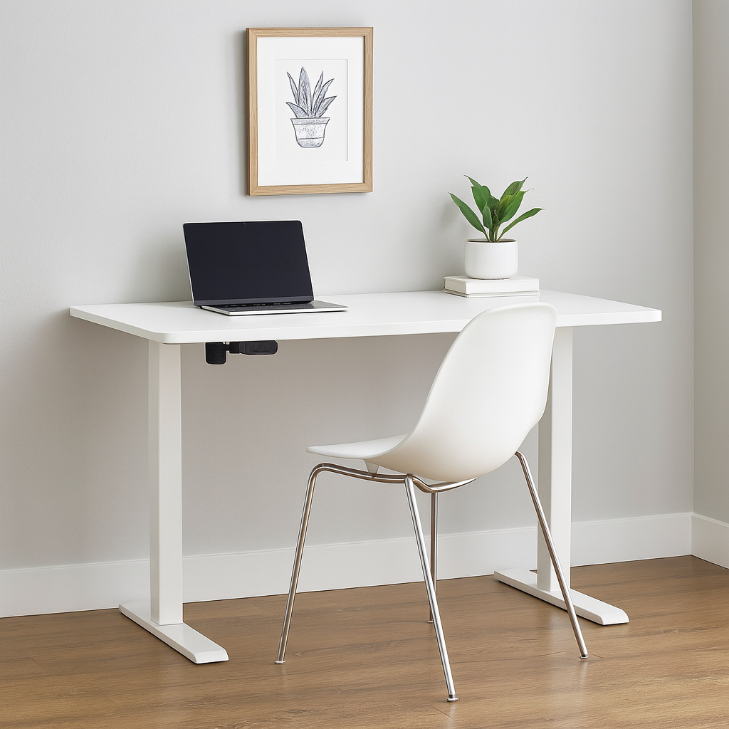 Motorised Adjustable Desk – Ergonomic Design - White