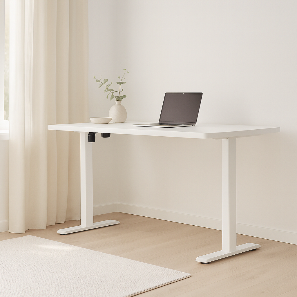 Motorised Adjustable Desk – Ergonomic Design - White