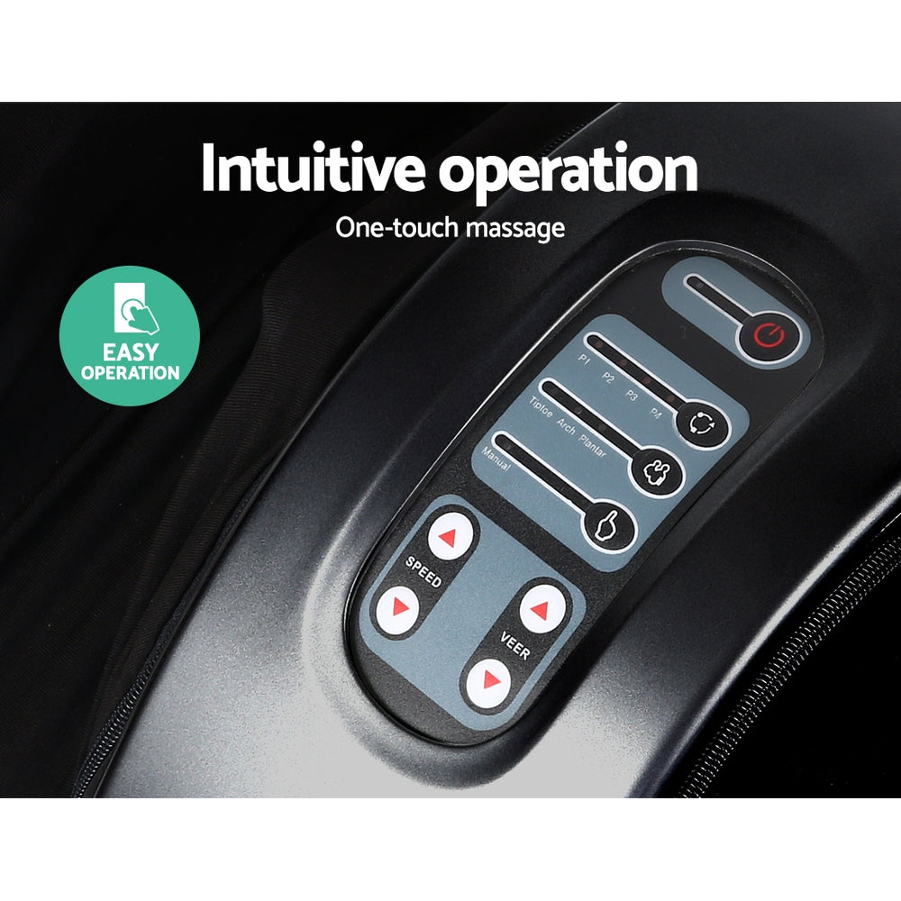 Deep Kneading & Air Pressure Foot Massager – Black