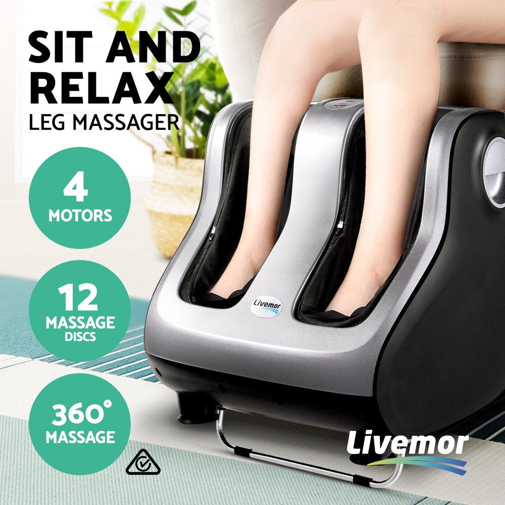 Livemor Foot Massager Shiatsu Massagers Electric Roller Calf Leg Kneading
