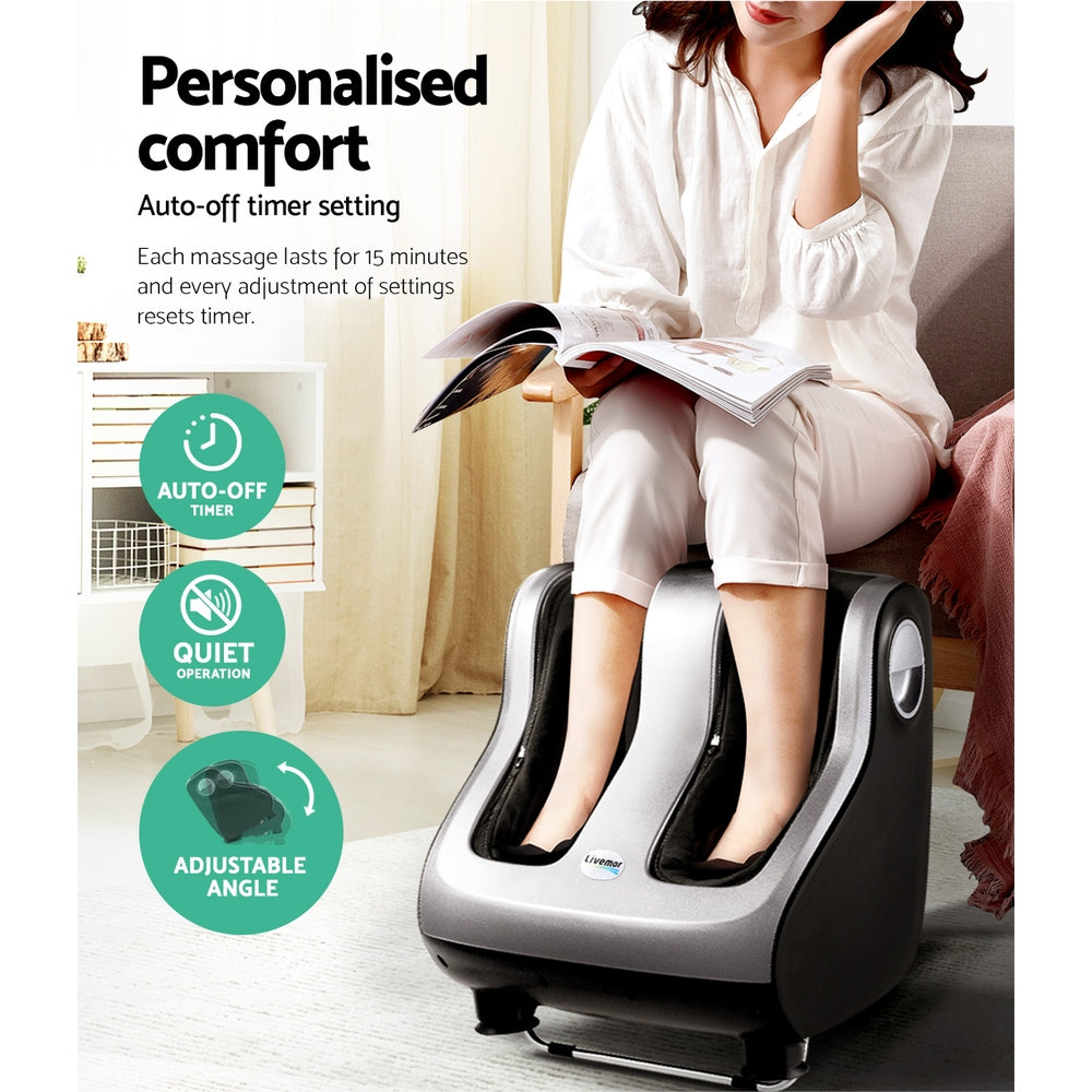 Livemor Foot Massager Shiatsu Massagers Electric Roller Calf Leg Kneading