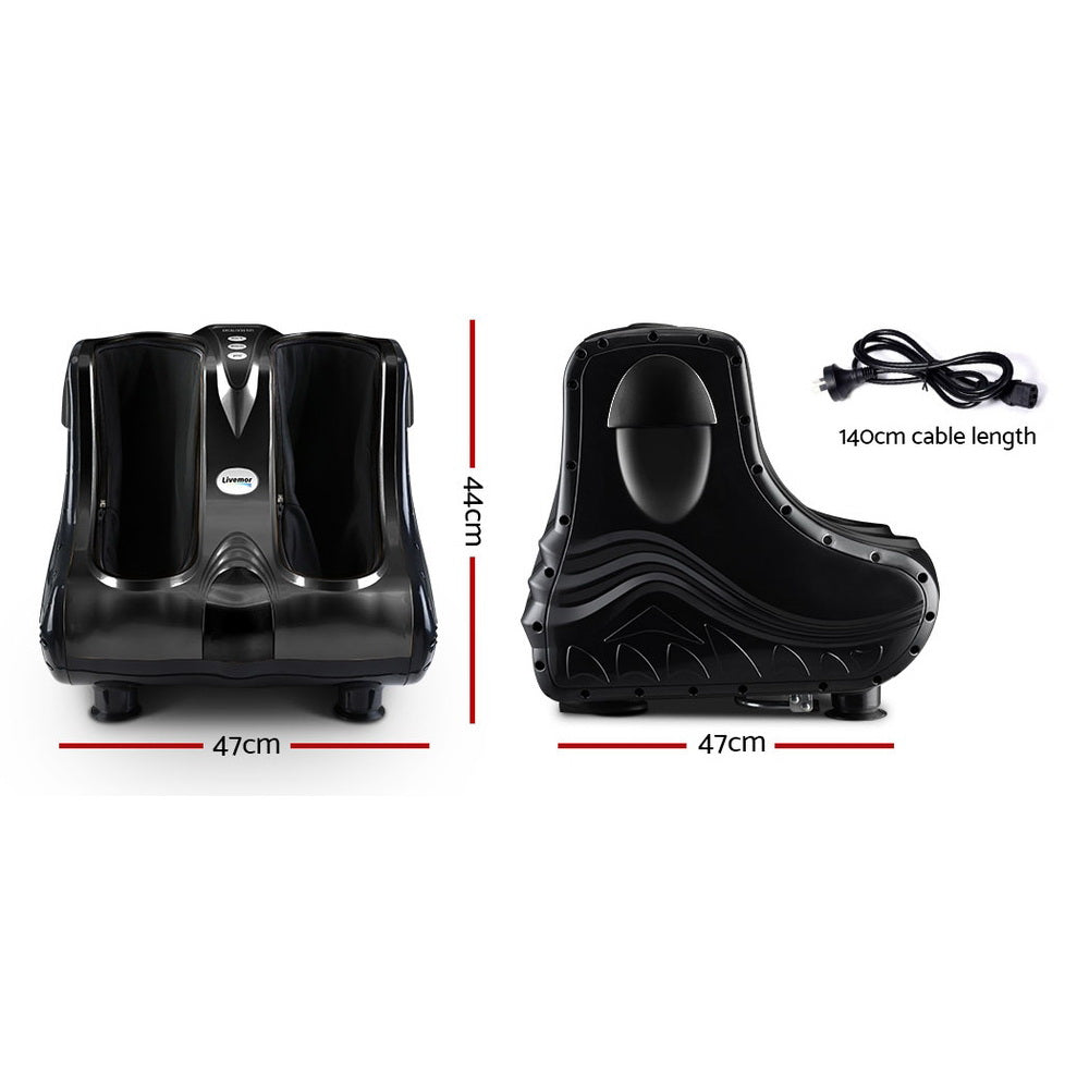 Deep Kneading Foot, Calf & Leg Massager – Black