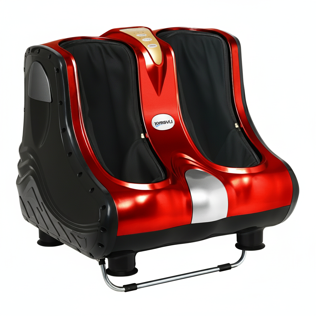 Deep Kneading Foot, Calf & Leg Massager – Red & Black