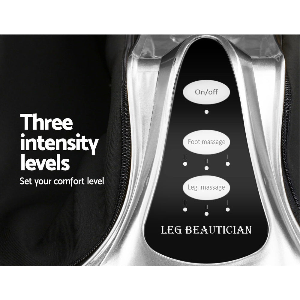 Deep Kneading Foot, Calf & Leg Massager – Silver & Black