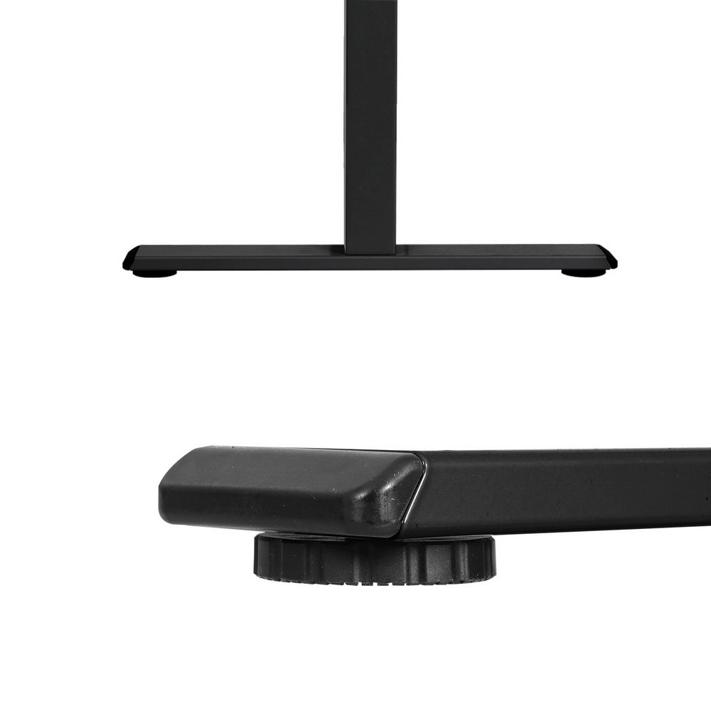 Motorised Adjustable Desk – Ergonomic Design - Black, Pine & White