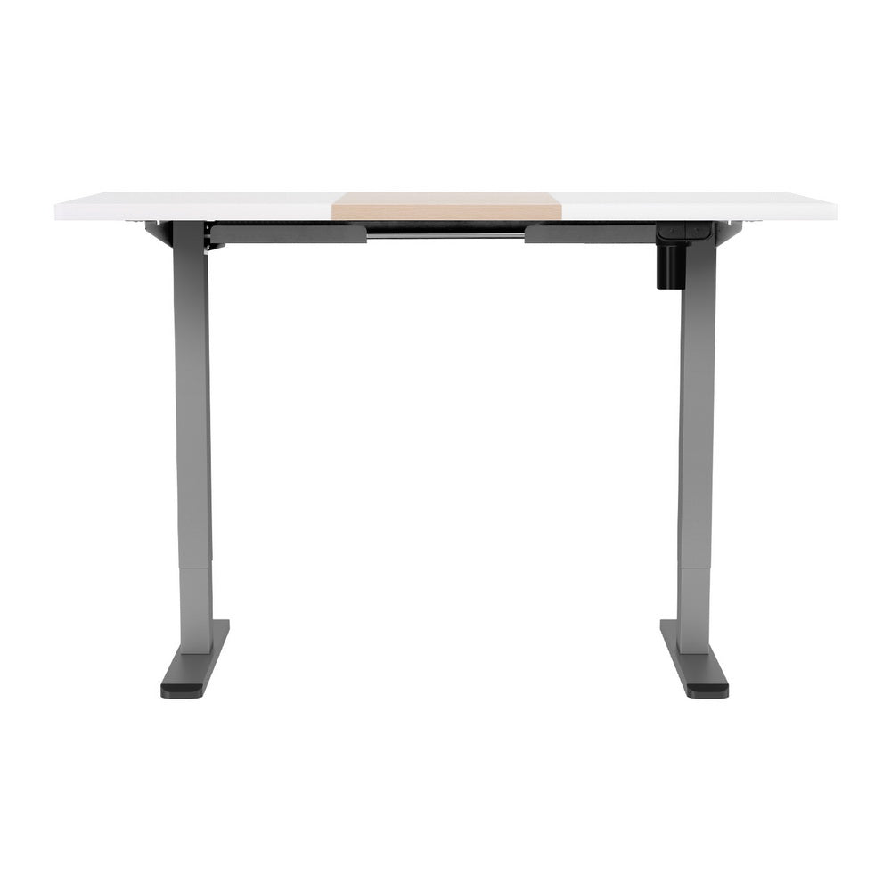 Motorised Adjustable Desk – Ergonomic Design - Grey, Pine & White