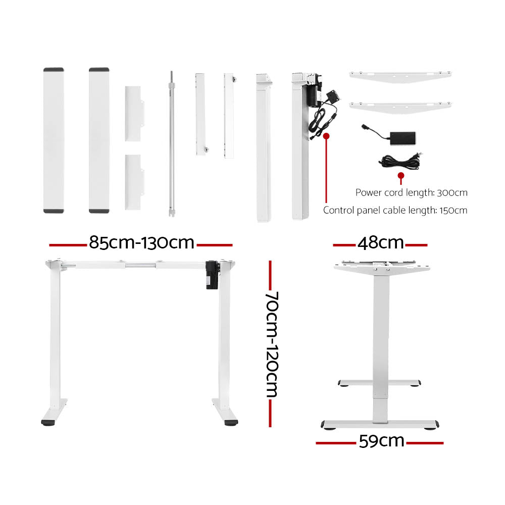Motorised Adjustable Desk – Black & White