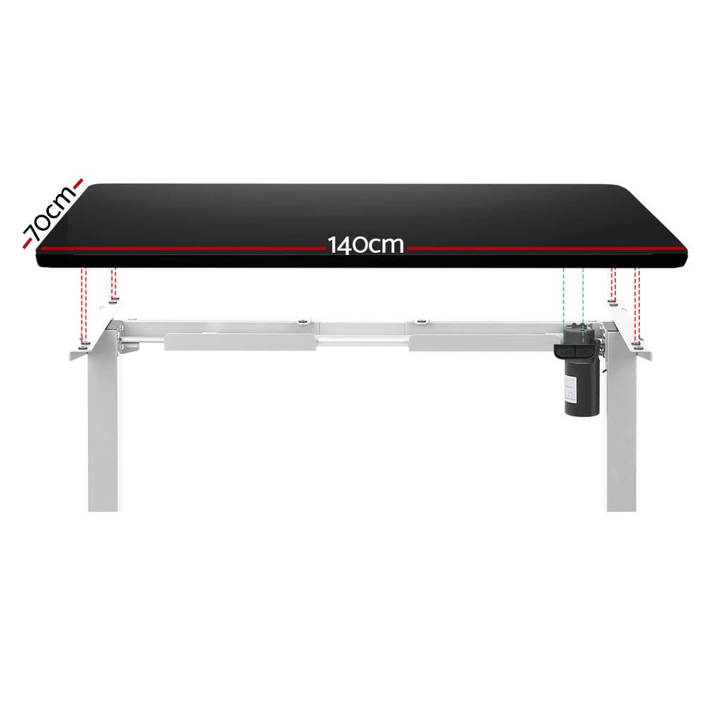 Motorised Adjustable Desk – Black & White