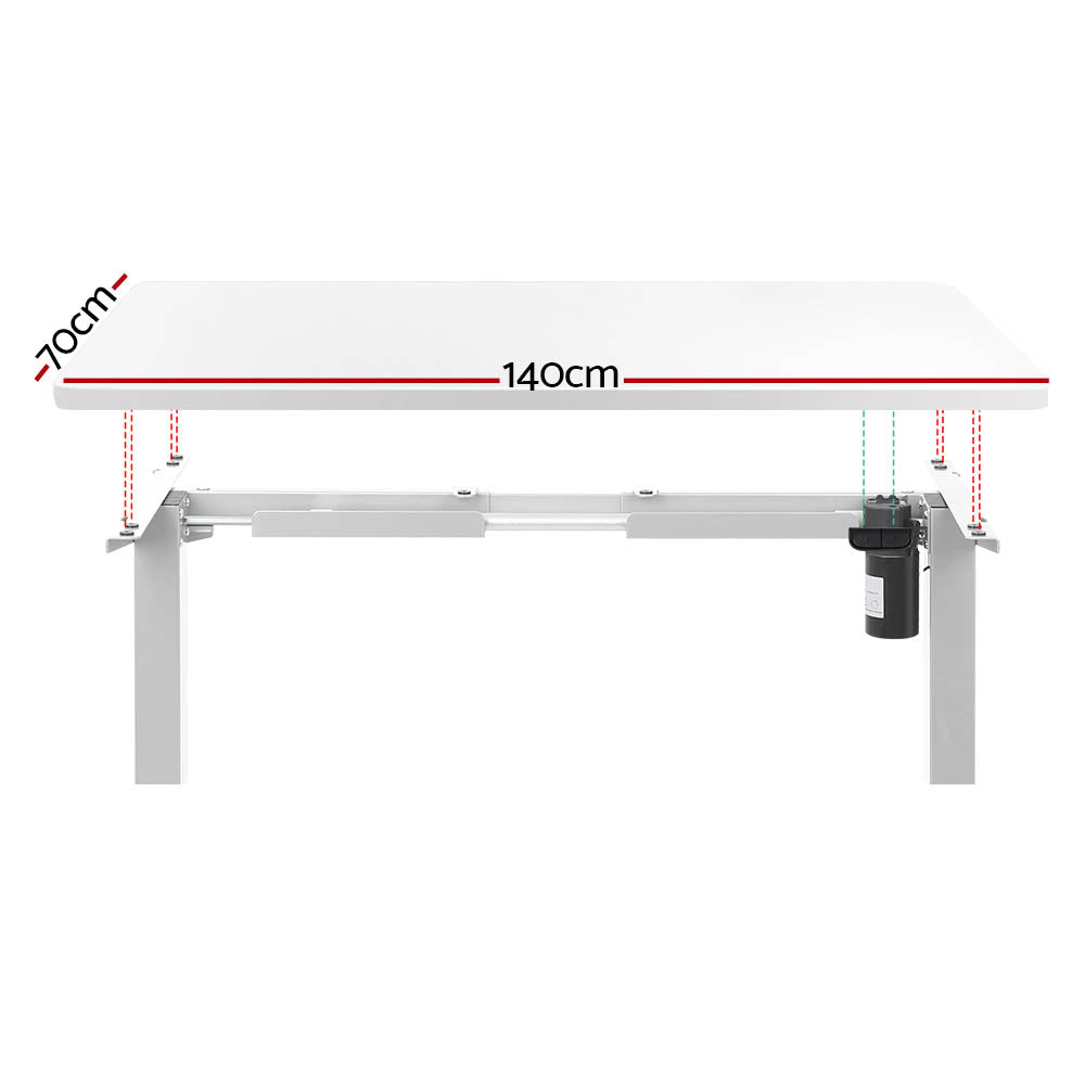 Motorised Adjustable Desk – Ergonomic Design - White