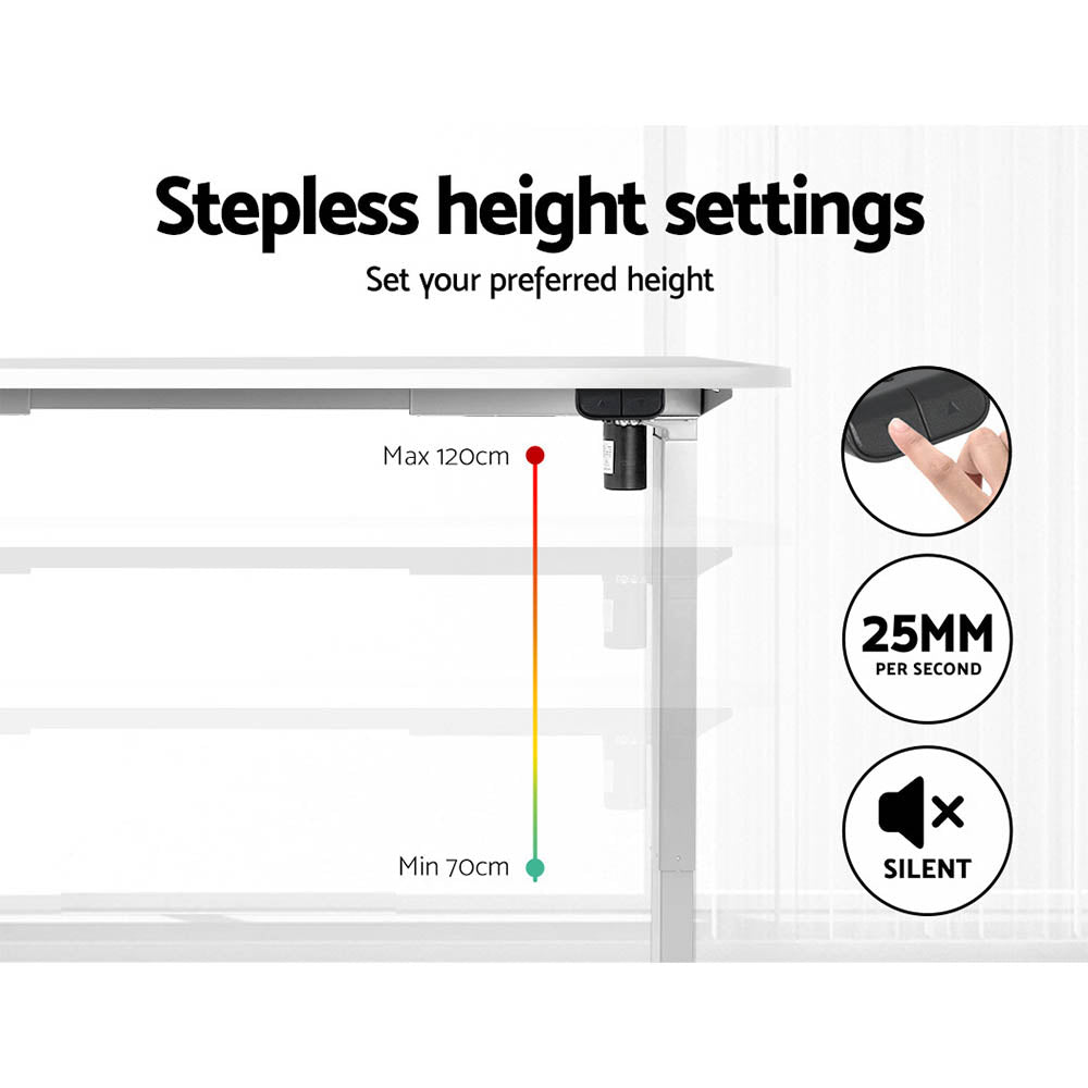 Motorised Adjustable Desk – Ergonomic Design - White