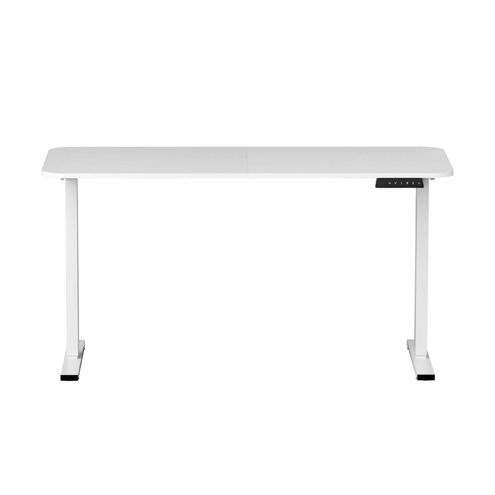 Motorised Adjustable Desk – Ergonomic Design - White/Oak & White