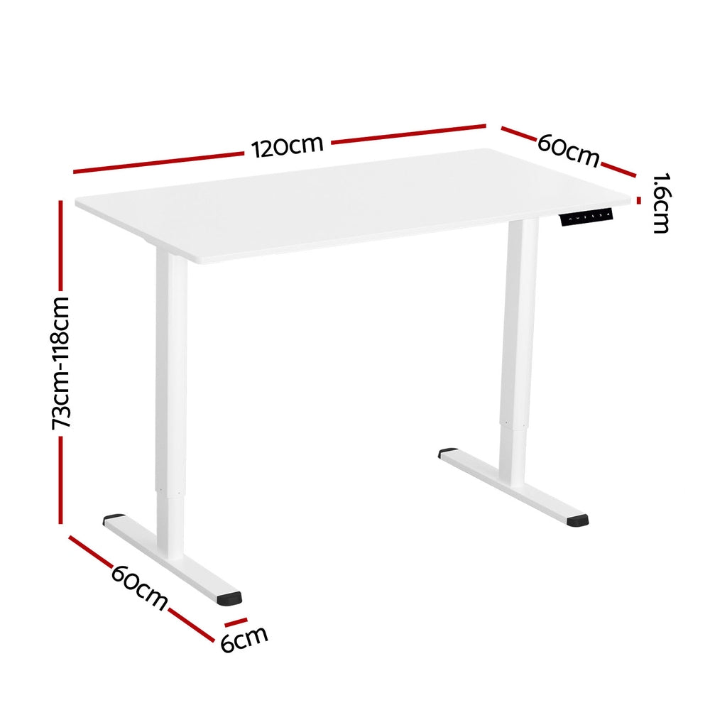 Motorised Adjustable Desk – Ergonomic Design - White