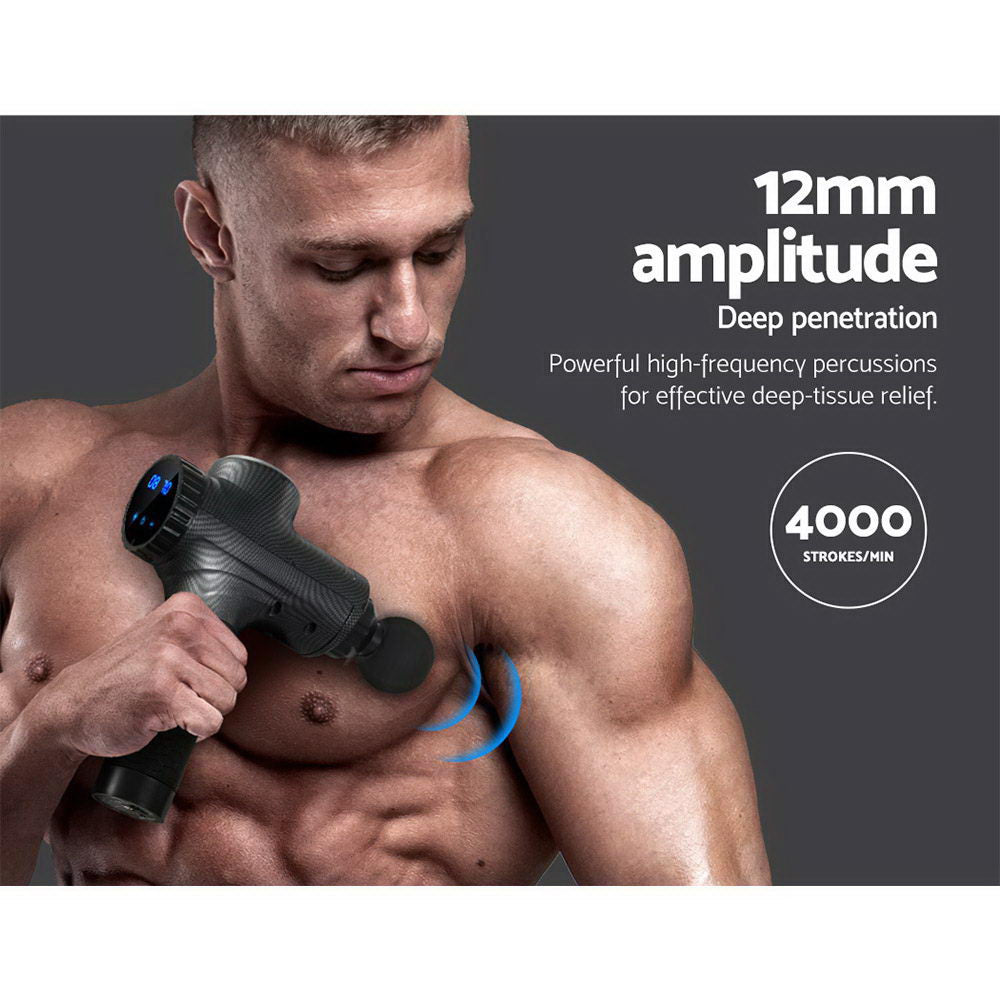 Everfit 30-Speed Muscle Massage Gun with 6 Attachments