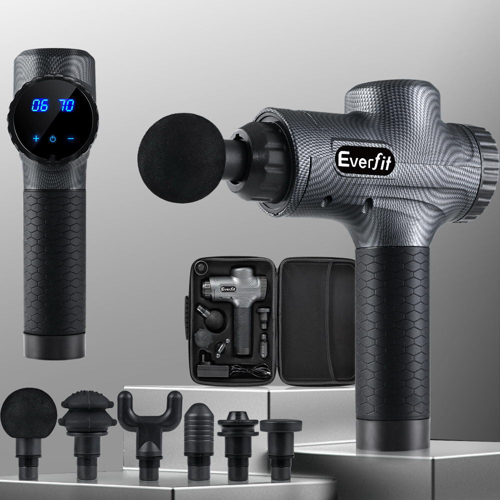 Everfit 30-Speed Muscle Massage Gun with 6 Attachments