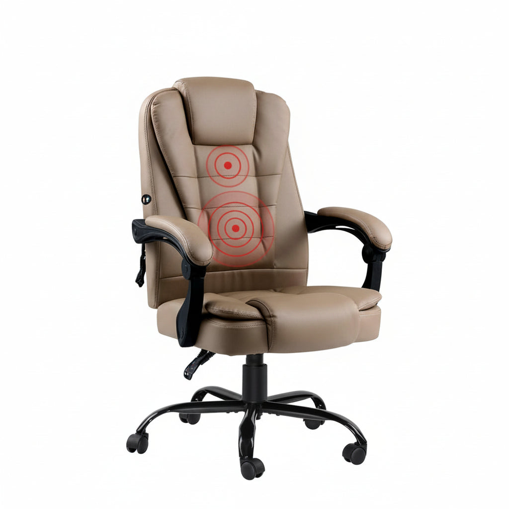 Executive Massage Chair – Brown PU Leather