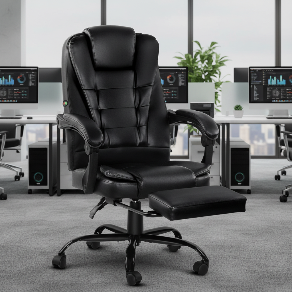 ErgoRelax 2-Point Massage Chair with Footrest