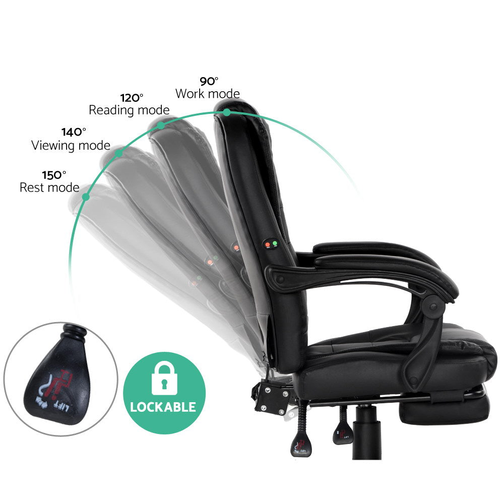 ErgoRelax 2-Point Massage Chair with Footrest