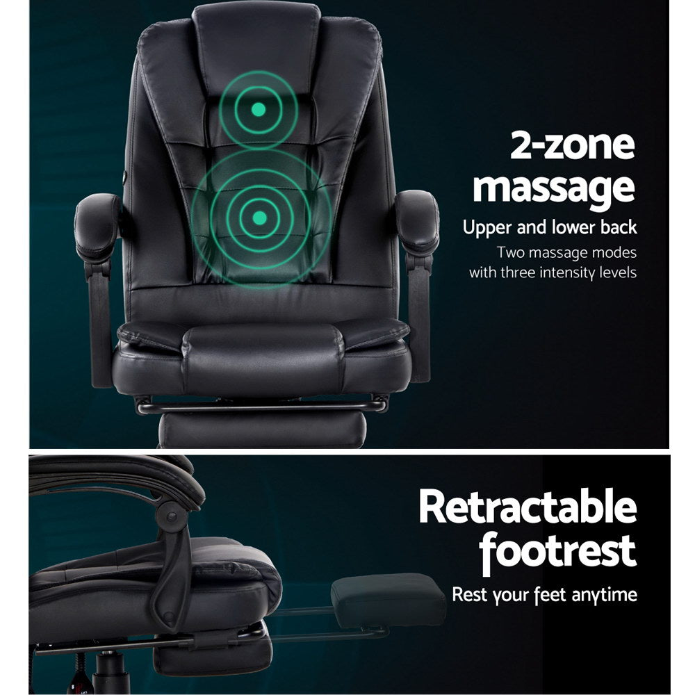 ErgoRelax 2-Point Massage Chair with Footrest
