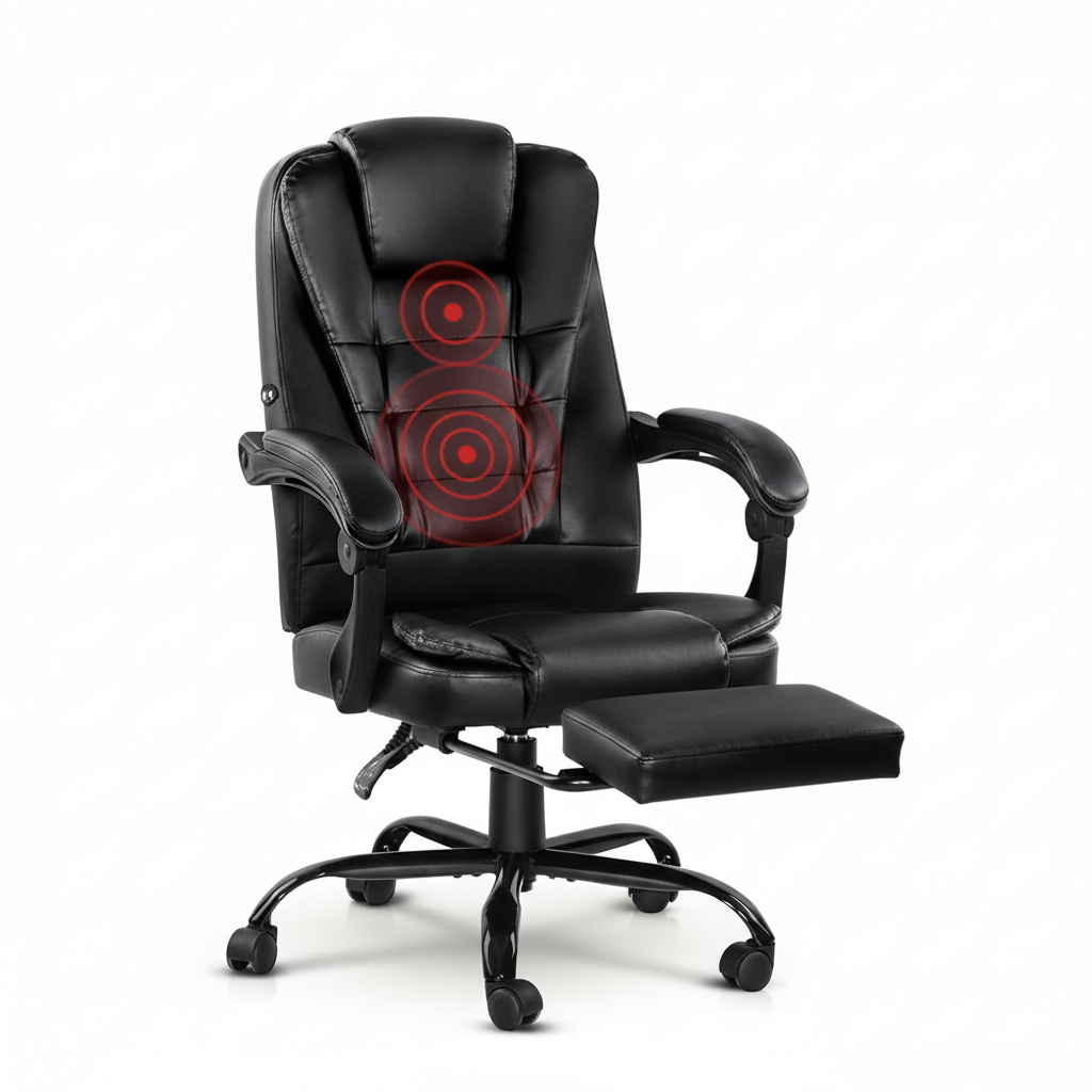 ErgoRelax 2-Point Massage Chair with Footrest