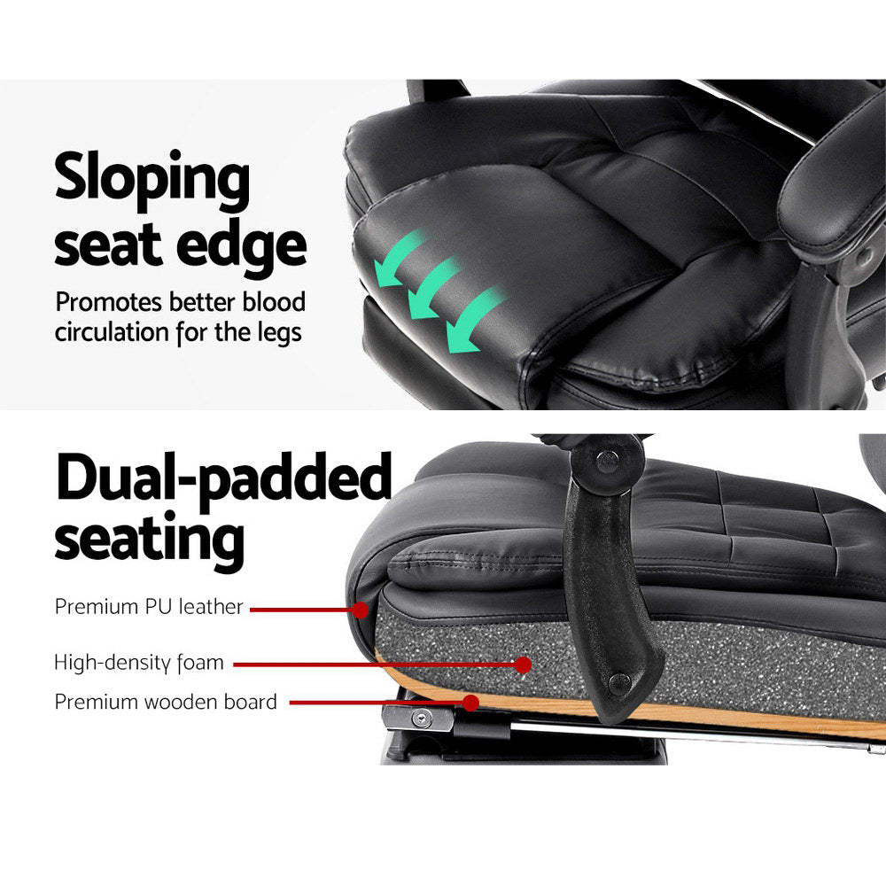 ErgoRelax 8-Point Massage Chair with Footrest