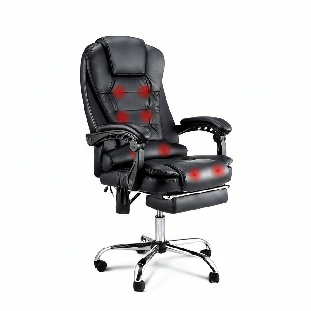 ErgoRelax 8-Point Massage Chair with Footrest