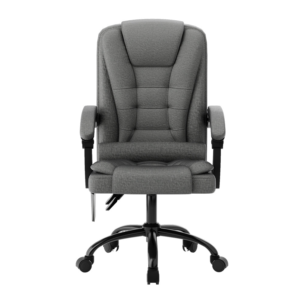 Ergonomic 2-Point Massage Office Chair – Grey Fabric Finish