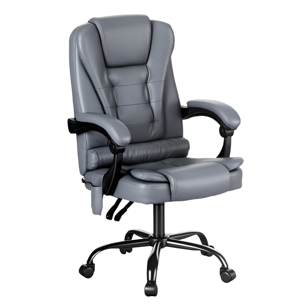 Massage Office Chair – PU Leather 4-Point Massage Recliner