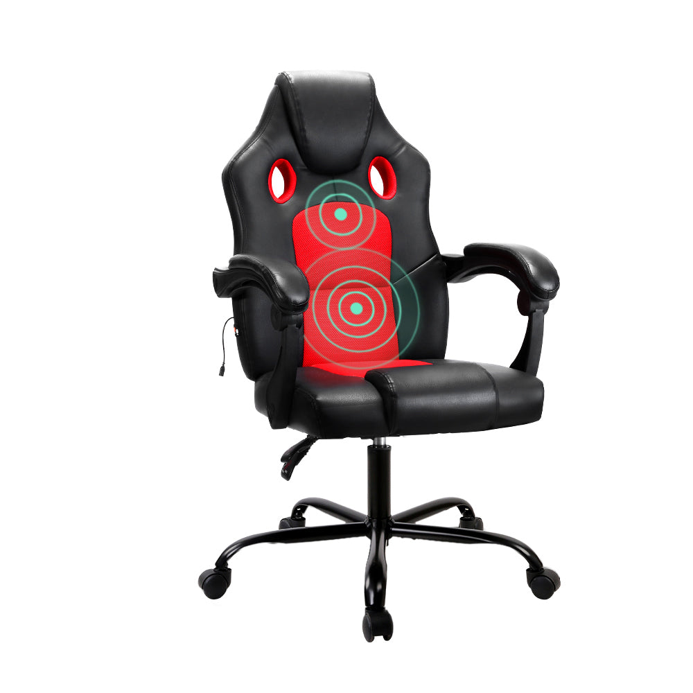 2-Point Massage Gaming Office Chair PU Leather