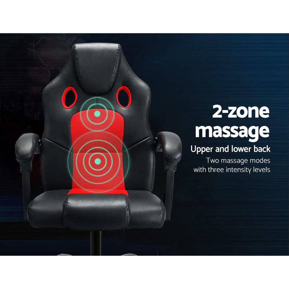2-Point Massage Gaming Office Chair PU Leather