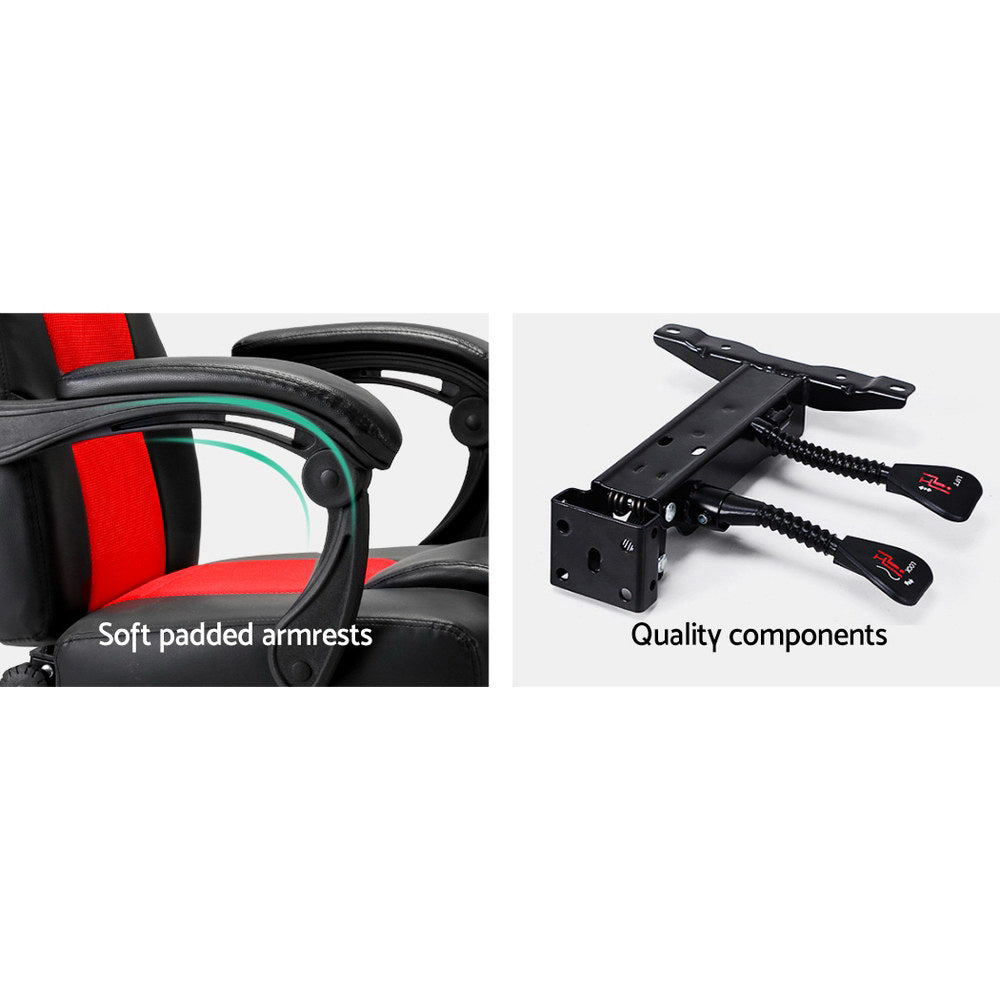 2-Point Massage Gaming Office Chair PU Leather