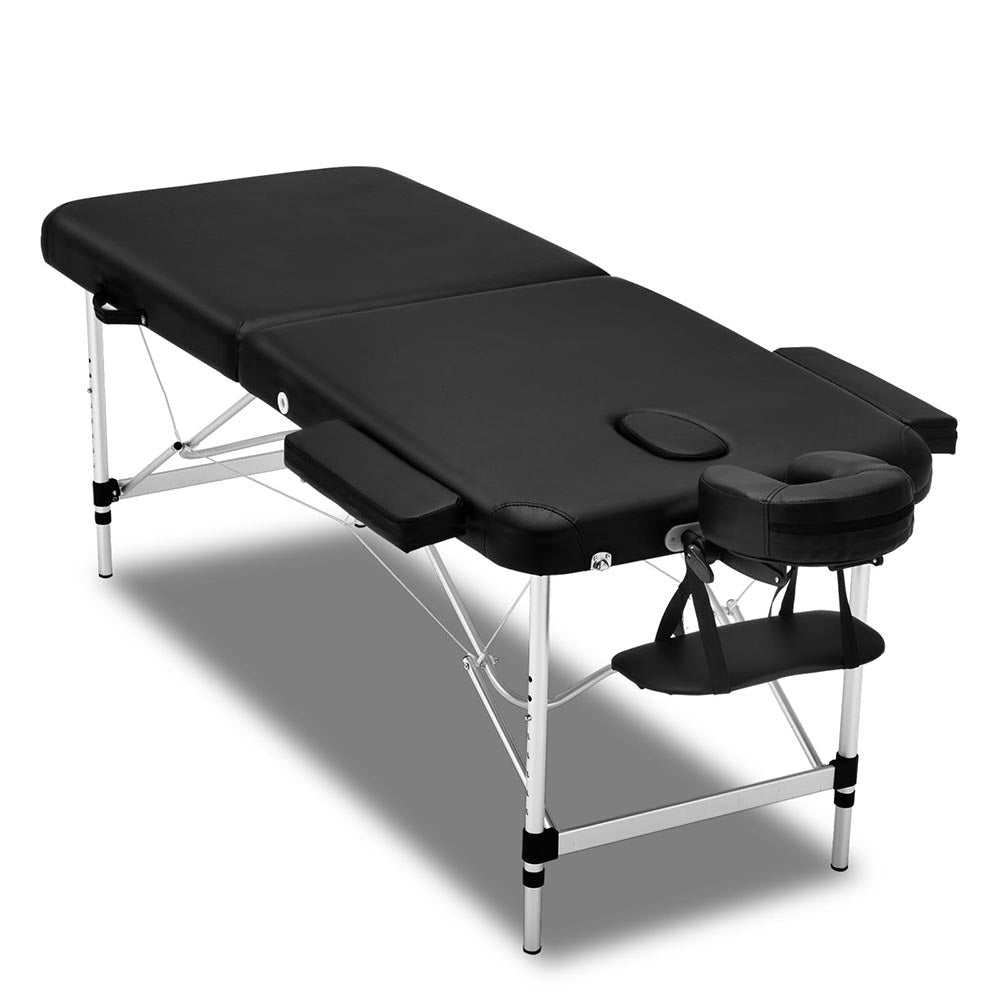 Zenses 75cm W Professional Aluminium Portable Massage Table – Black