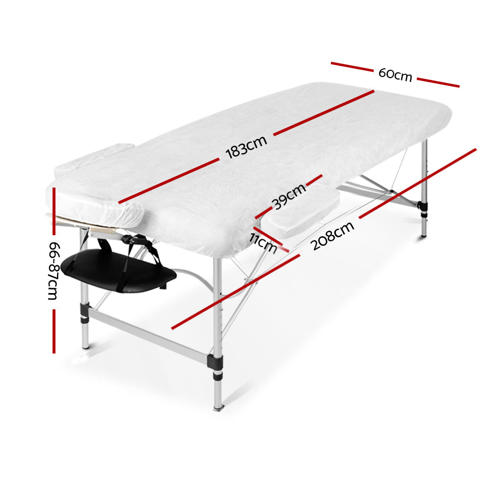 Zenses 60cm W Professional Aluminium Portable Table - Black