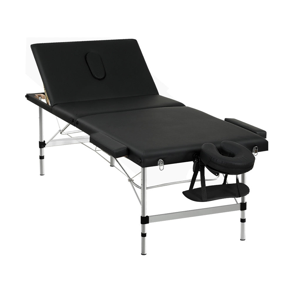 Zenses 85cm W Professional Aluminium Portable Massage Table – Black
