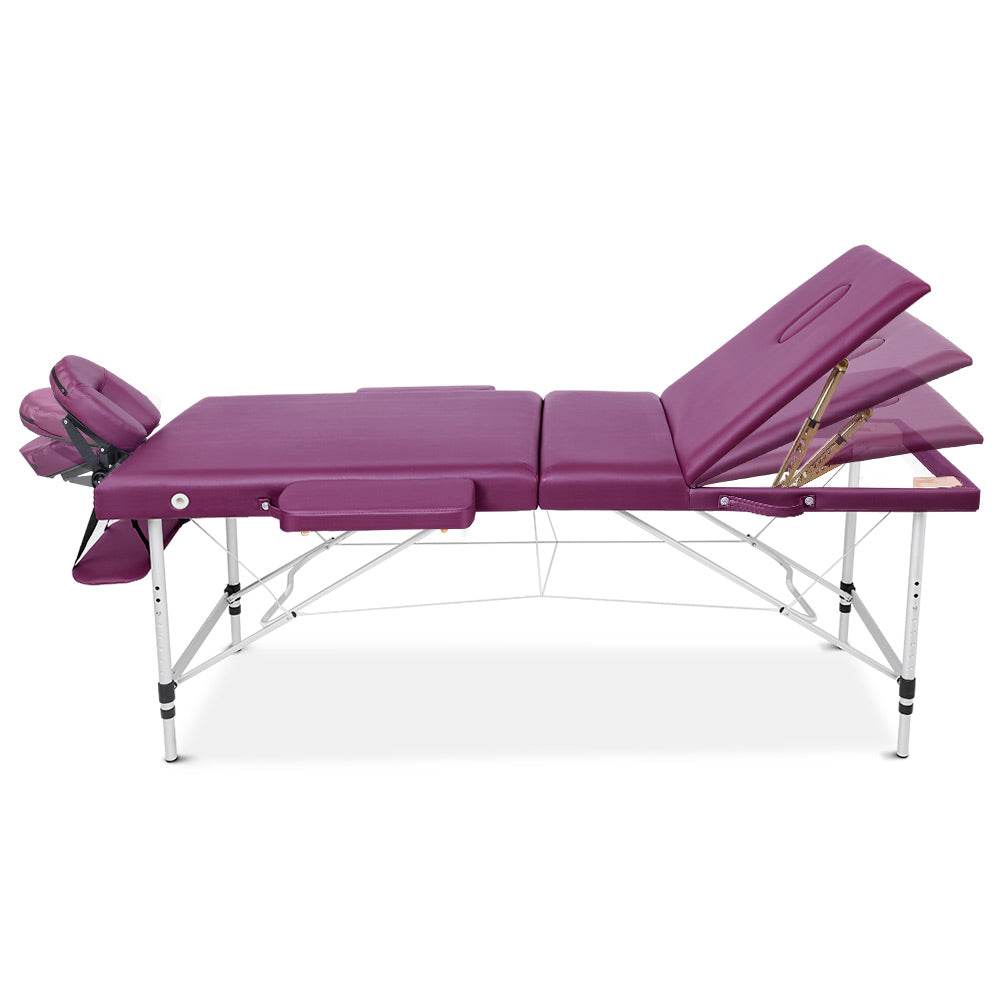 Zenses 60cm W Portable Aluminium Massage Table – Violet