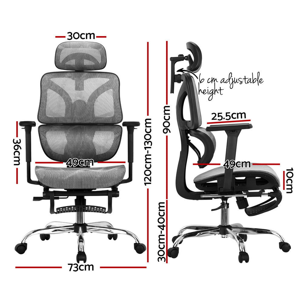 Ergonomic Office Chair with Footrest