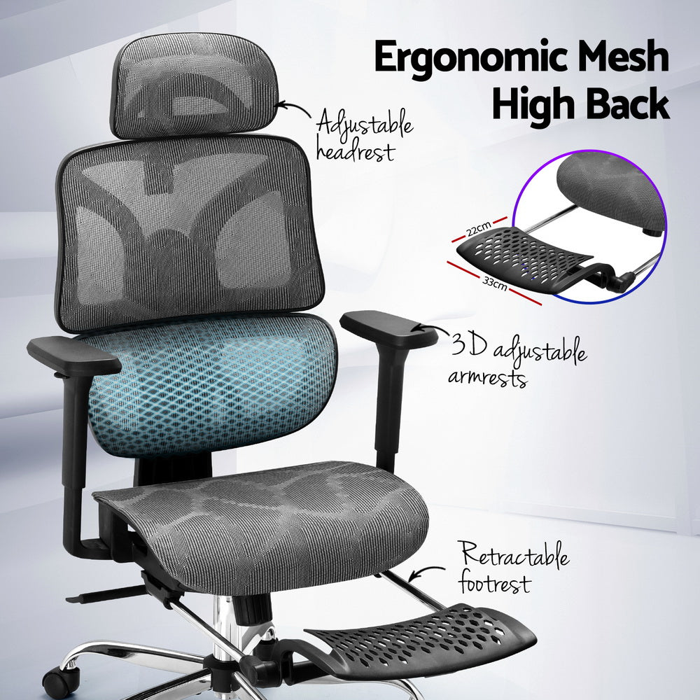 Ergonomic Office Chair with Footrest