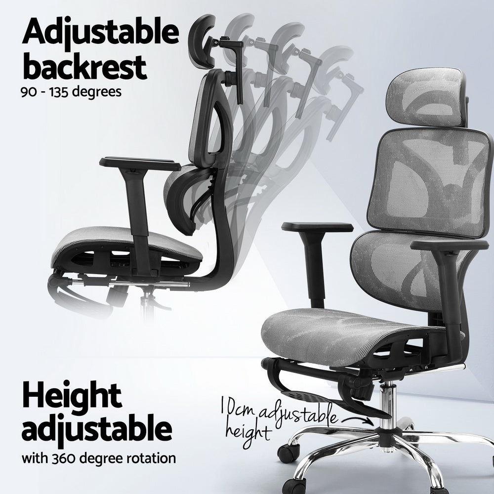 Ergonomic Office Chair with Footrest