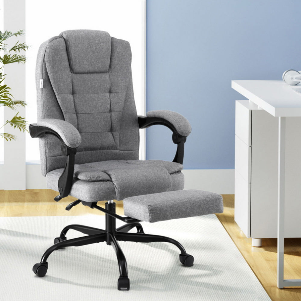 Office Chair Executive Fabric Seat - Grey