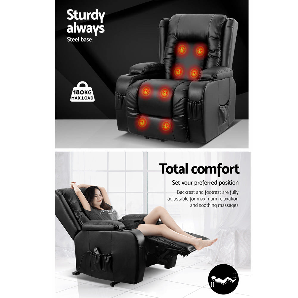 Electric Lift Heated Massage Recliner Chair