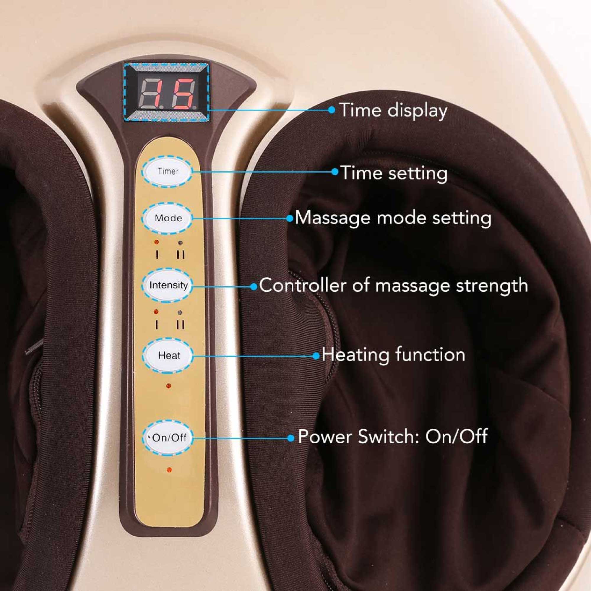 3D Shiatsu Foot Massager Machine – Heat & Kneading Function