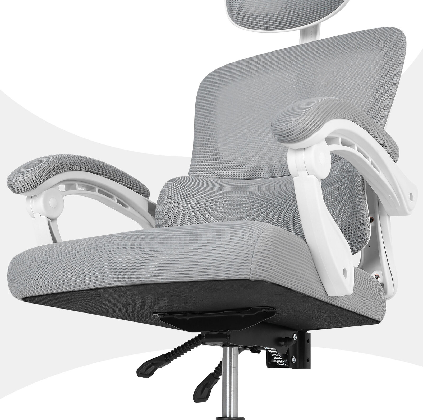 Ergonomic Reclining Office Chair – Lumbar Support & Adjustable Headrest