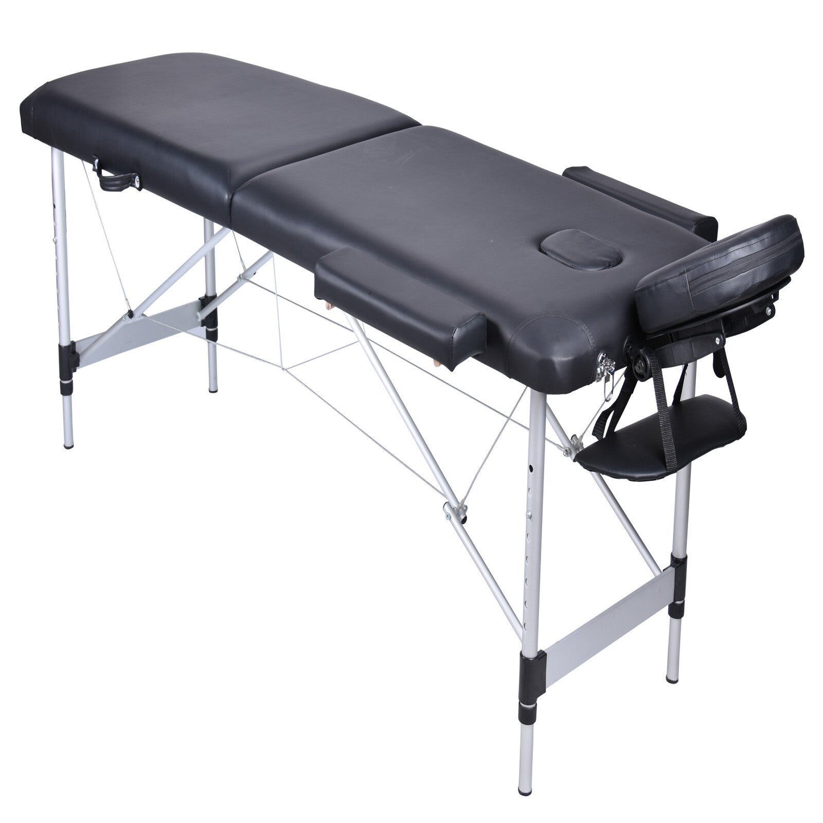 Portable Aluminium Massage Table – Black
