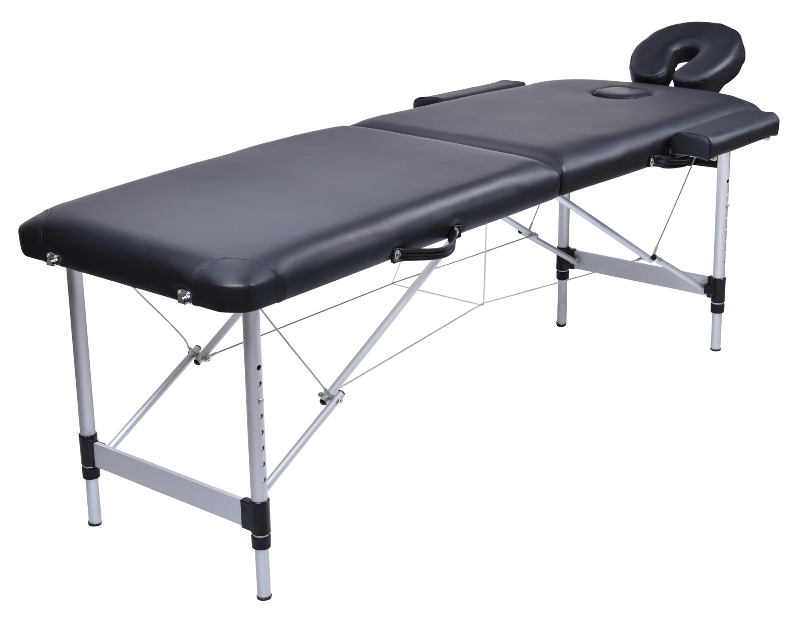 Portable Aluminium Massage Table – Black