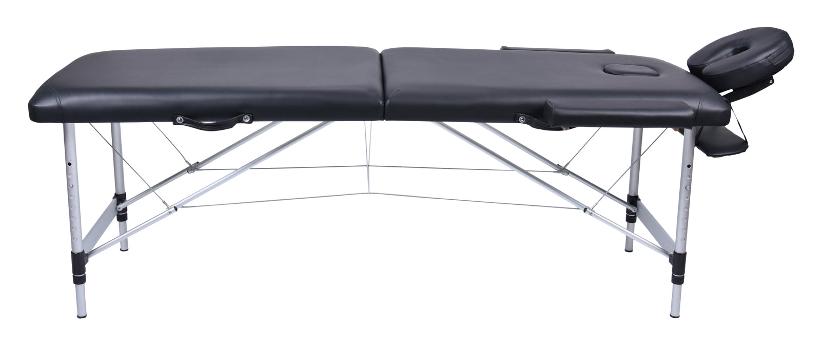 Portable Aluminium Massage Table – Black