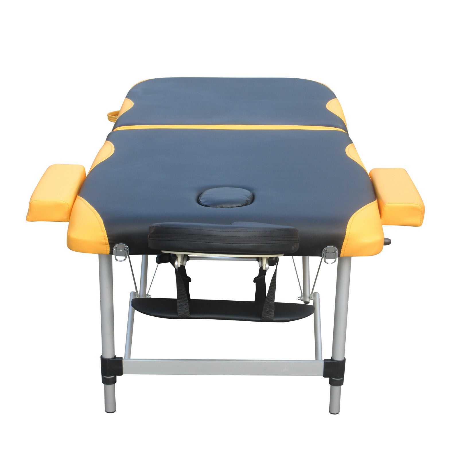 Portable 60cm Aluminium Massage Table - Dark Grey & Orange