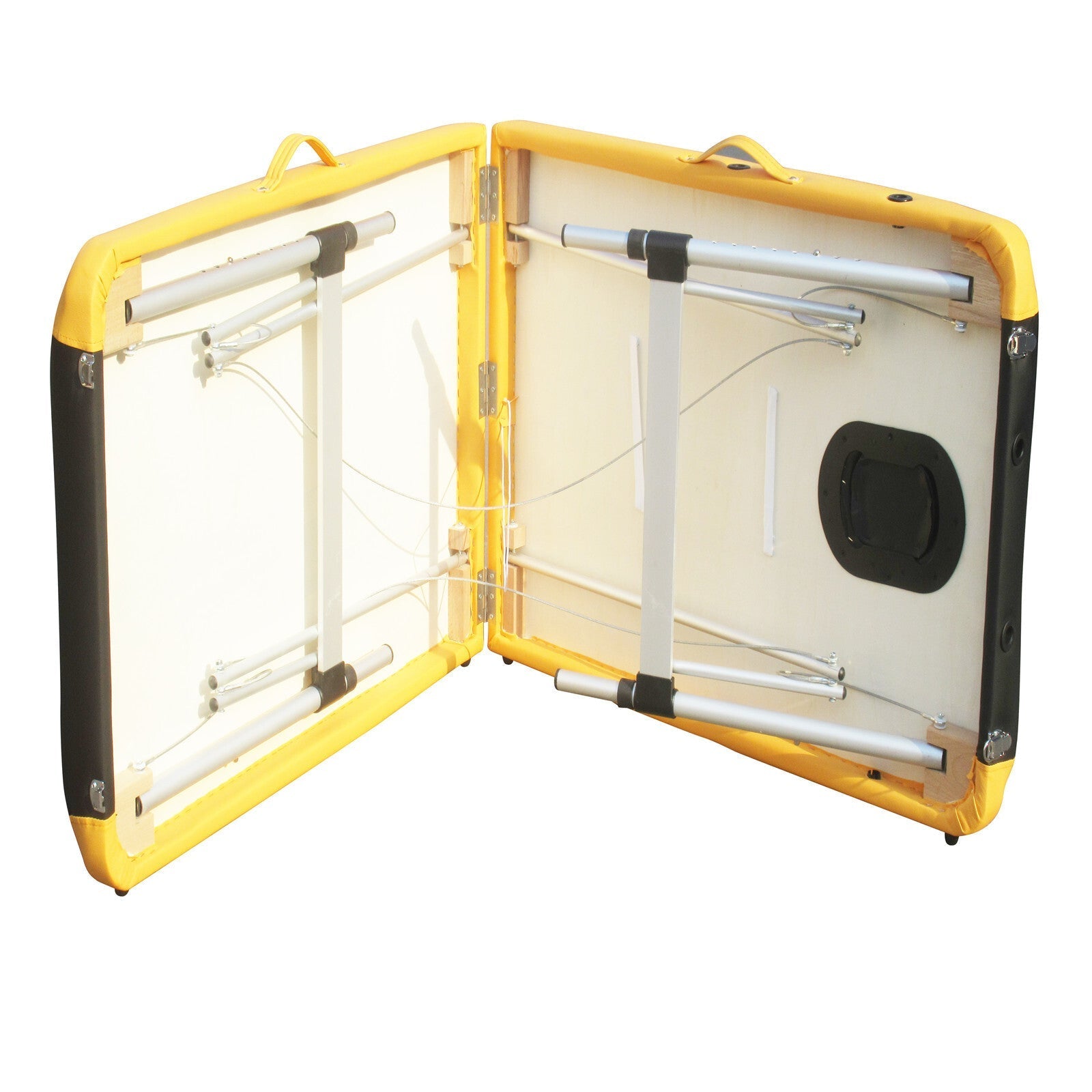 Portable 60cm Aluminium Massage Table - Dark Grey & Orange