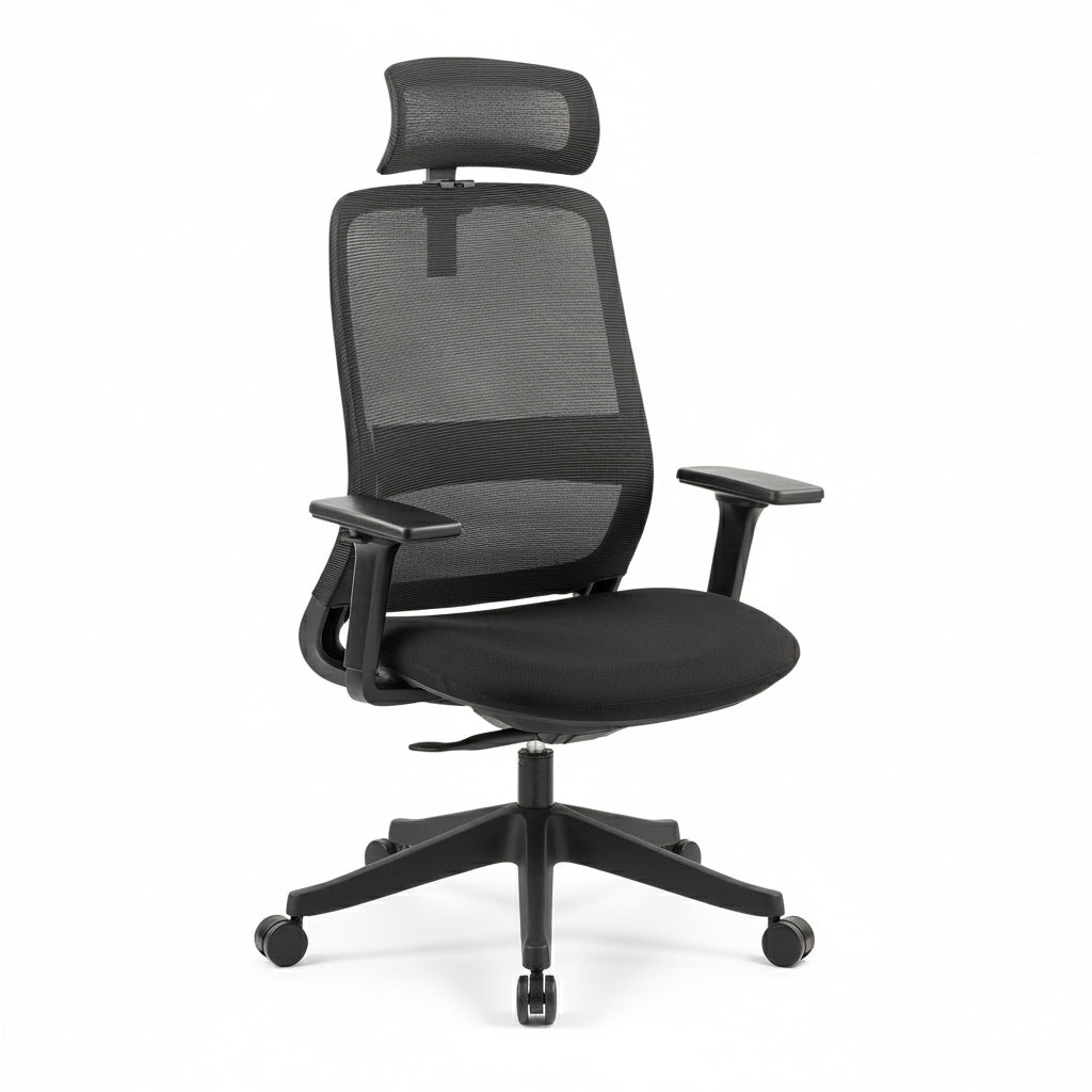 Ergonomic Mesh Office Chair – Adjustable Headrest & Lumbar Support