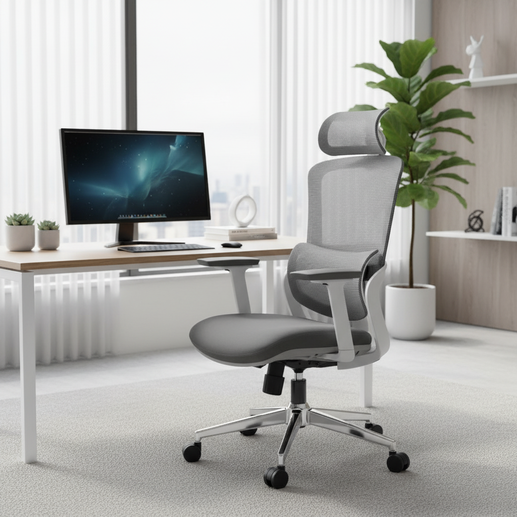 Ergonomic Mesh Office Chair – 3D Adjustable Headrest & Lumbar Support