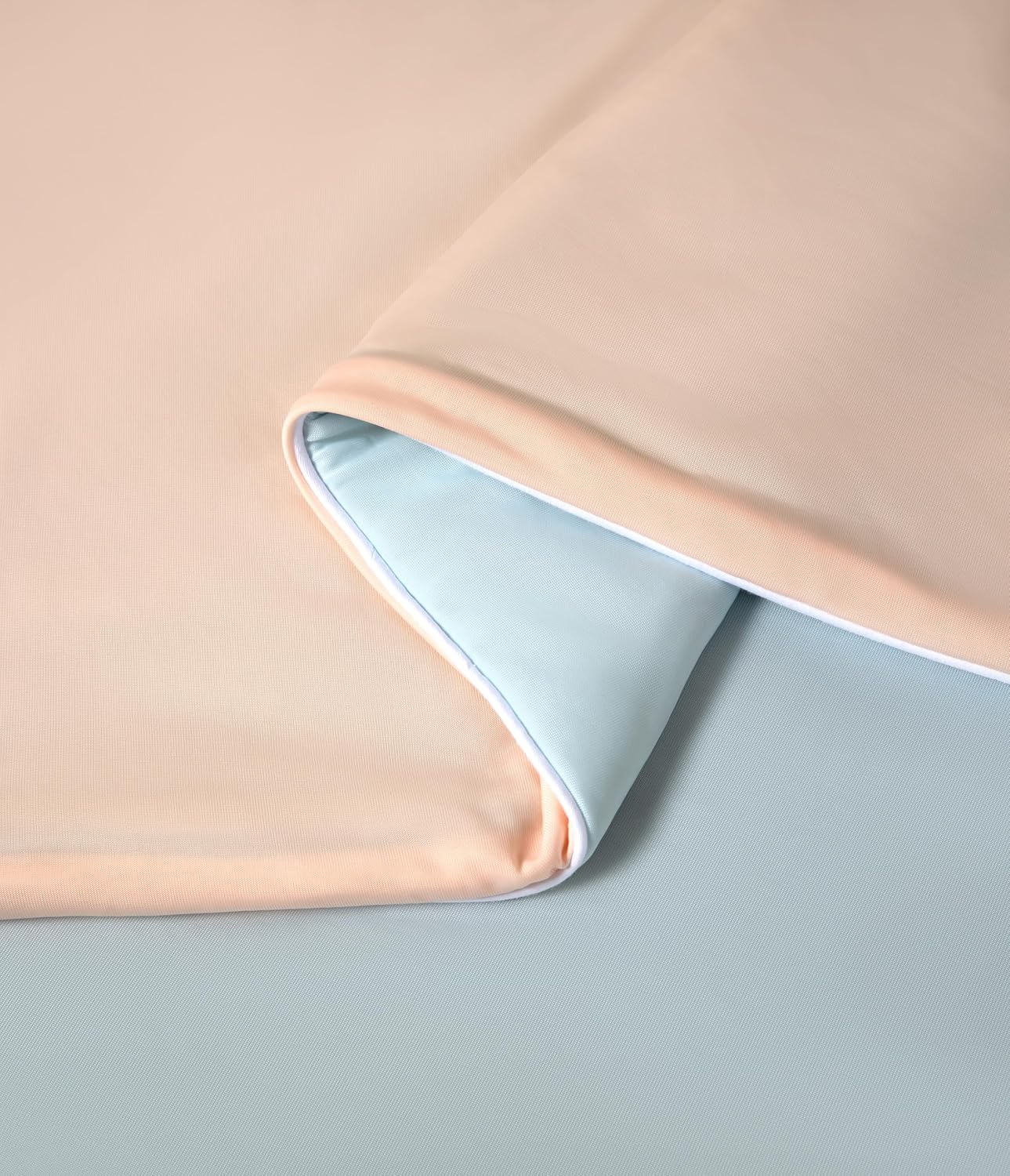 Ice Cooling Reversible Summer Comforter Blanket (Orange & Blue, Single/Double)